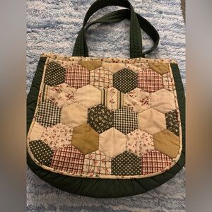 HOMEMADE Patchwork Quilted Tote Bag